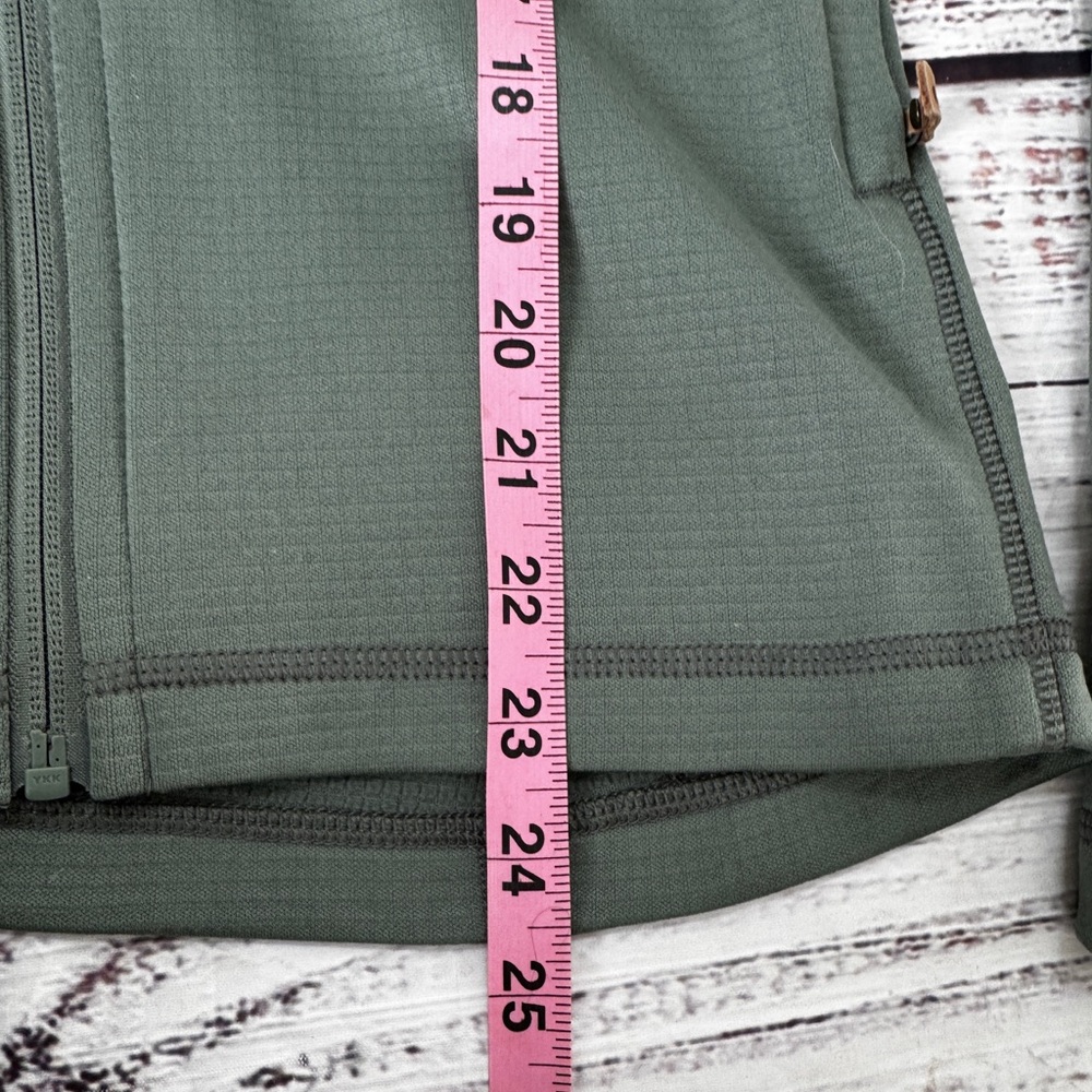 Fjallraven Abisko Trail Fleece Hoodie Green Lightweight Hiking Jacket - Picture 5 of 9